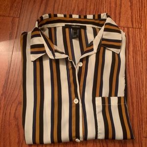 Forever21 Striped Button Down Dress Shirt